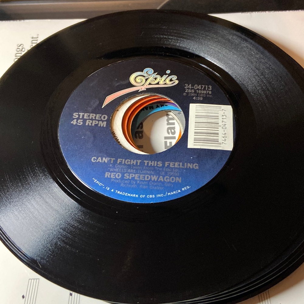 Reo Speedwagon, Can’t fight this feeling anymore, 45 rpm